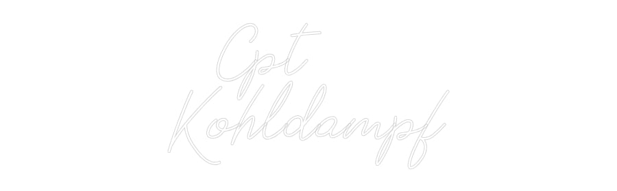 Individuelles Neon: Cpt
Kohld...
