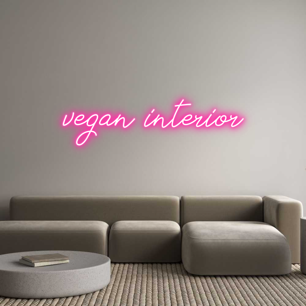 Individuelles Neon: vegan interior