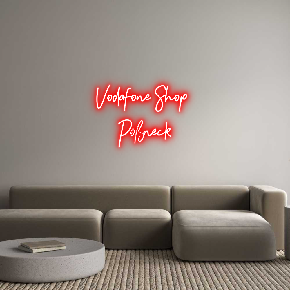 Individuelles Neon: Vodafone Shop...
