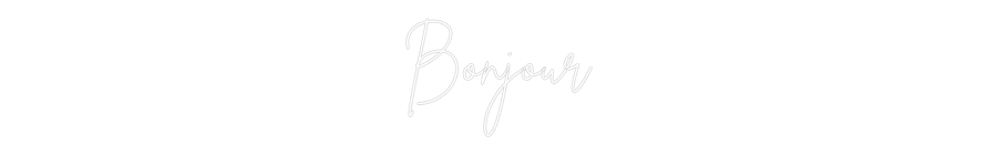 Individuelles Neon: Bonjour