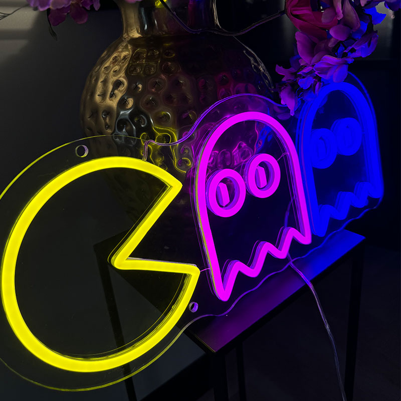 Neon Schild Pac Man