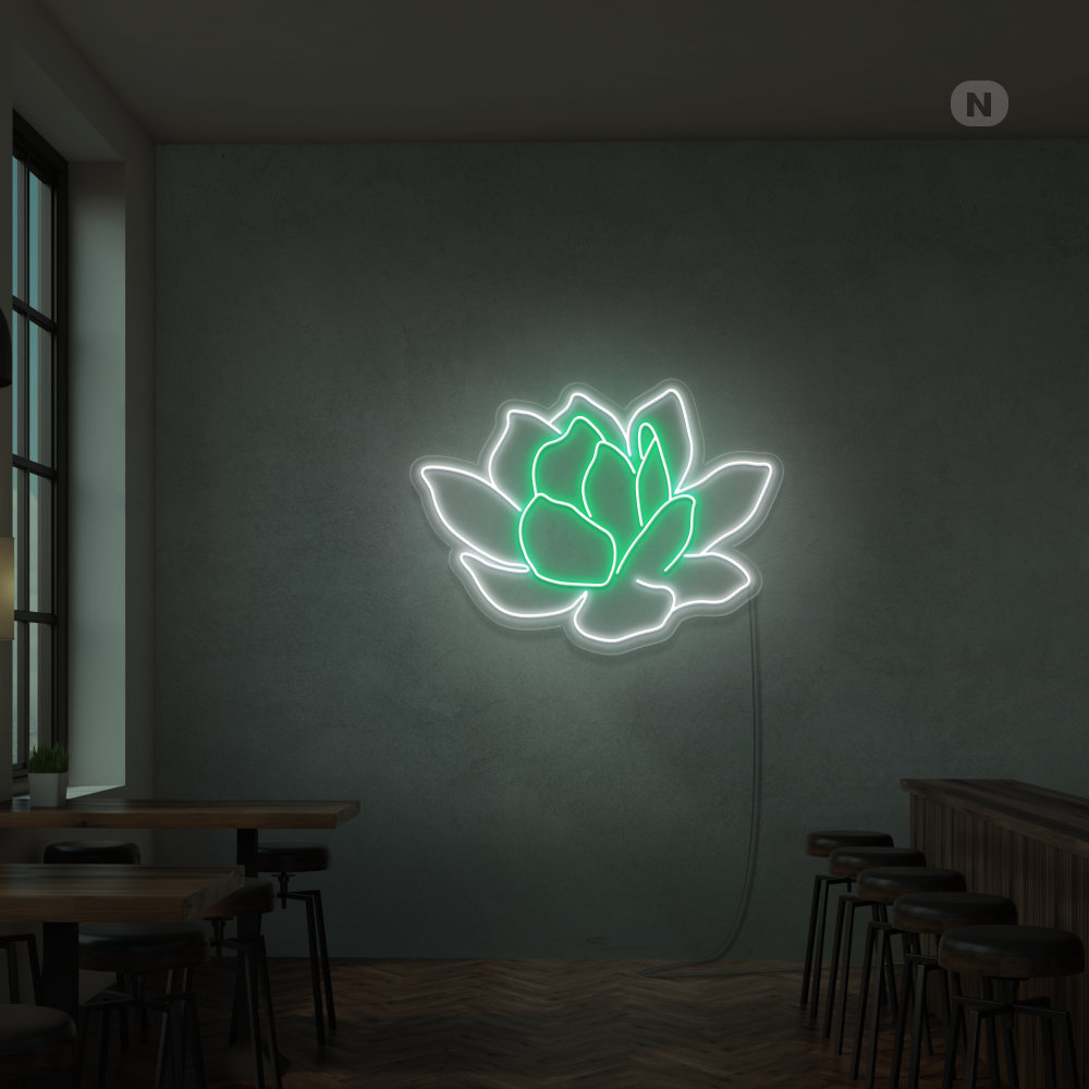 Neon Schild Blume