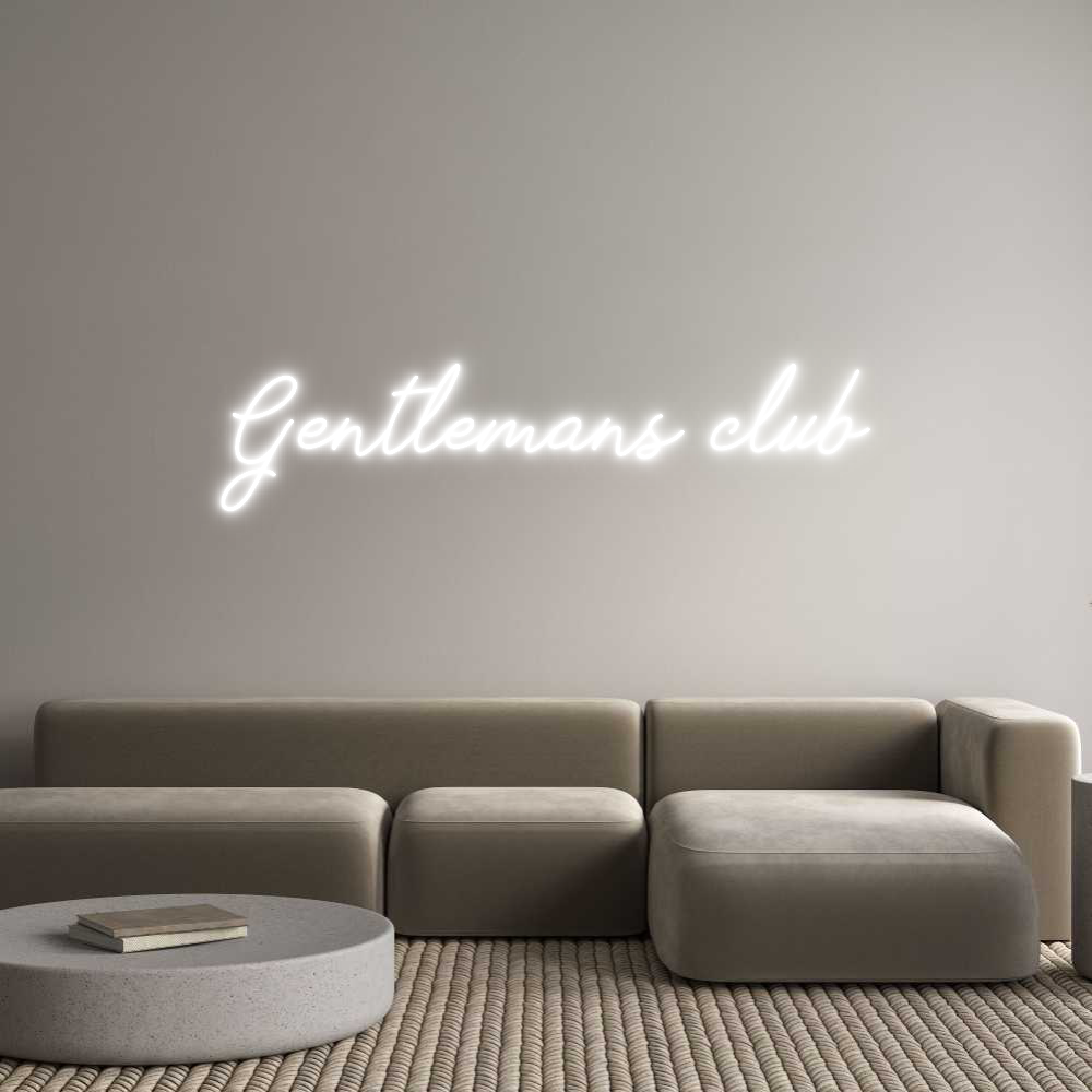 Individuelles Neon: Gentlemans club