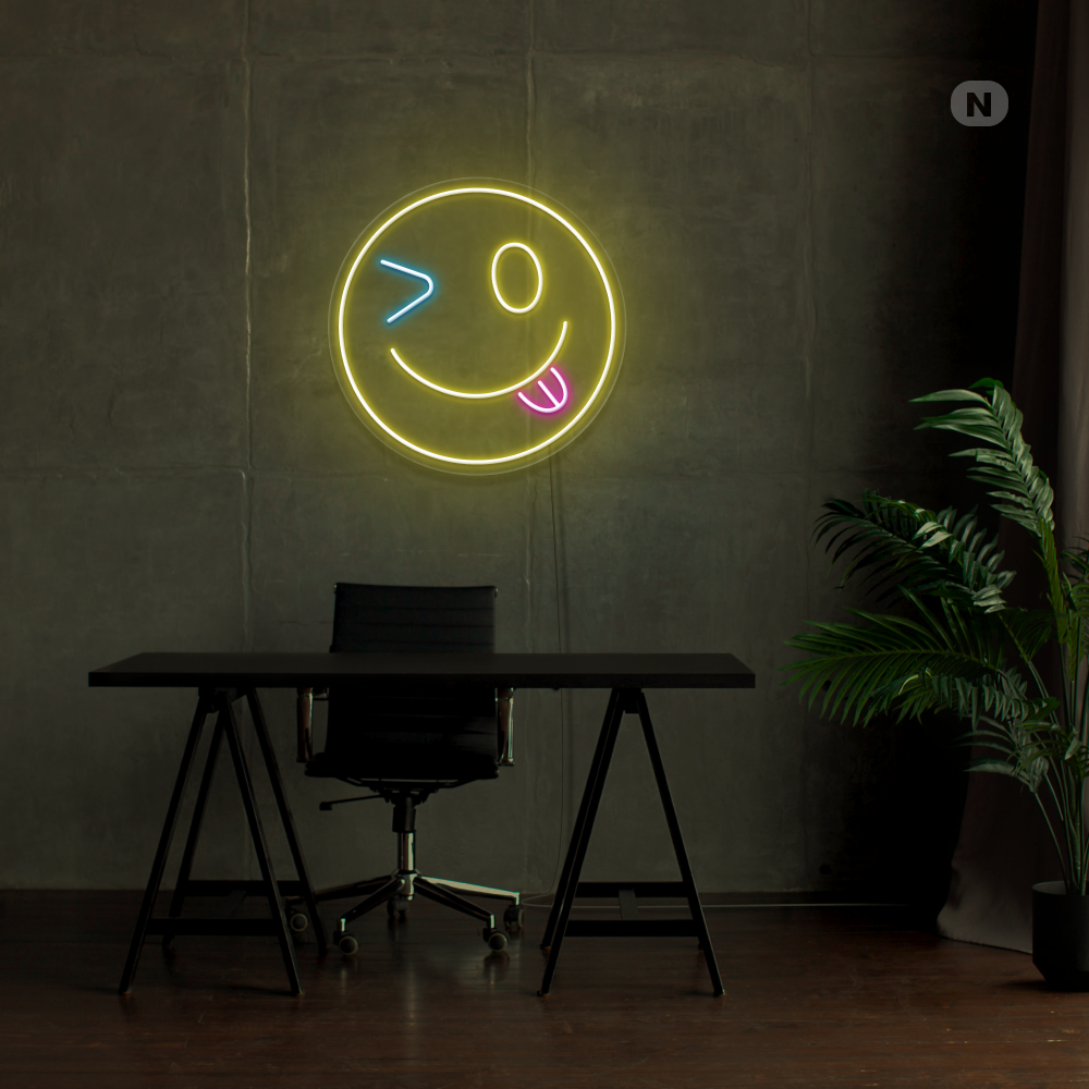 Neon Schild Smiley