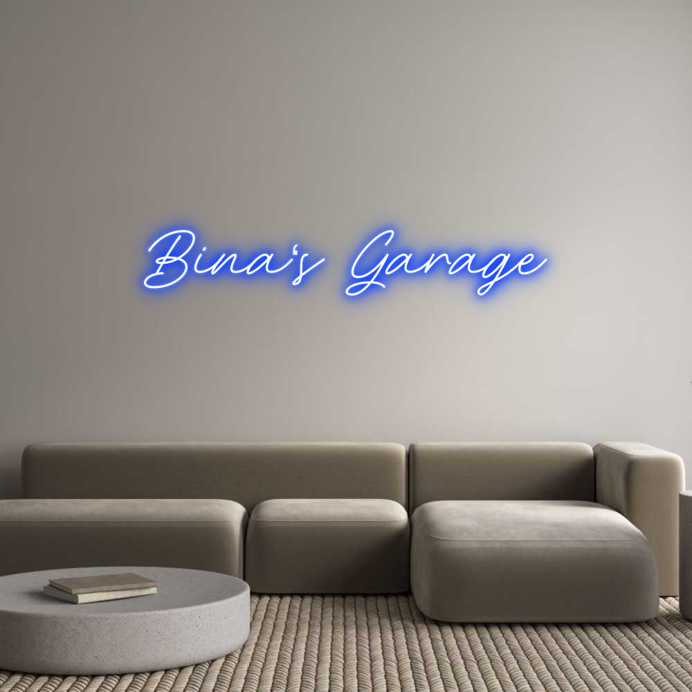 Individuelles Neon: Bina‘s Garage
