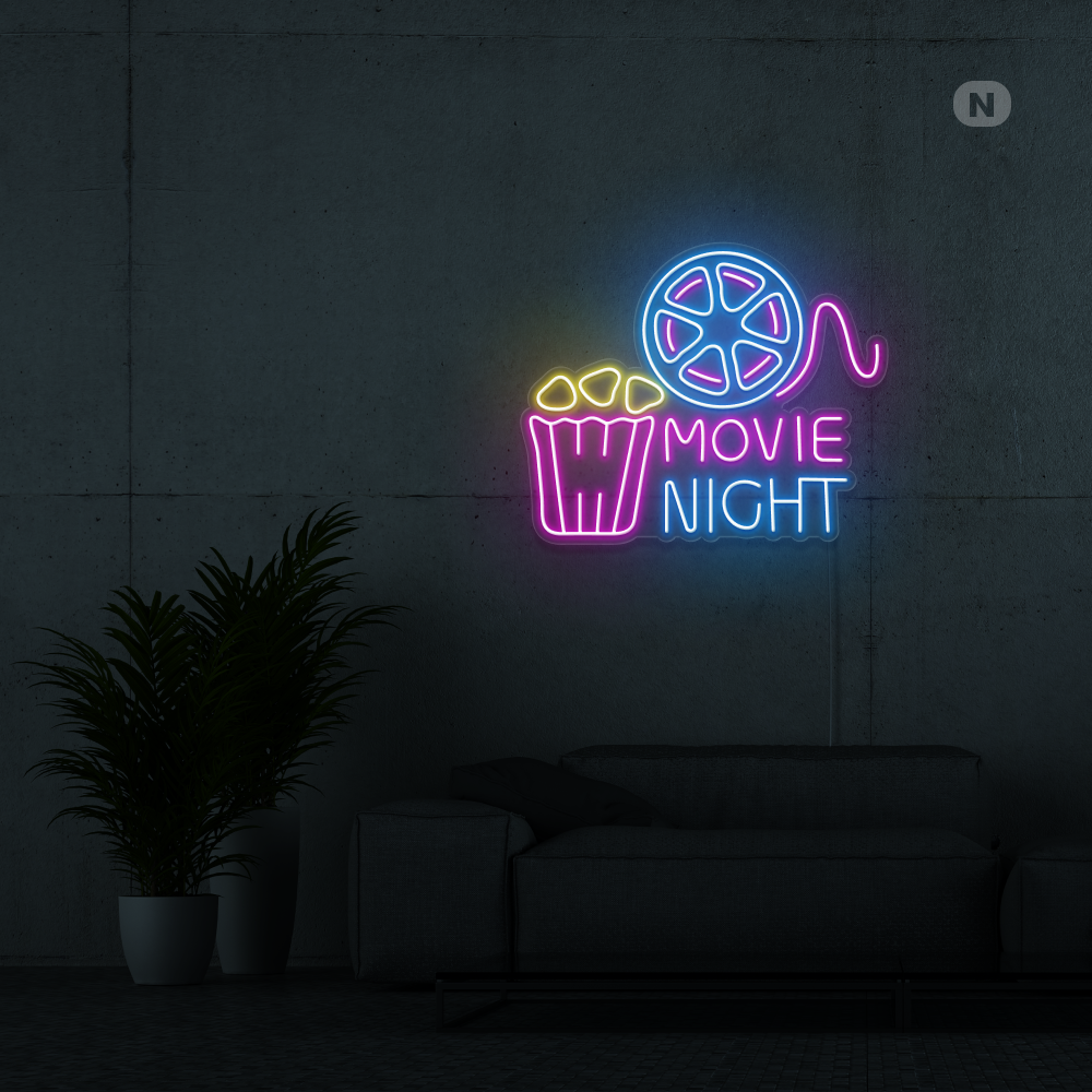 Neon Schild Movie Night