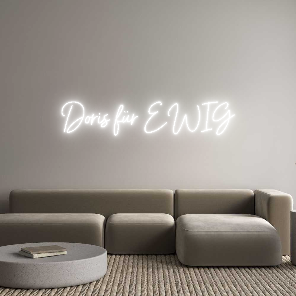 Individuelles Neon: Doris für EWIG