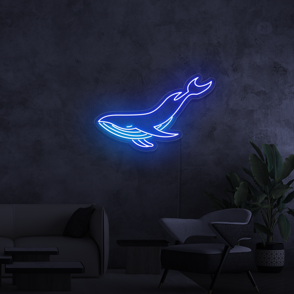 Neon Schild Walfisch