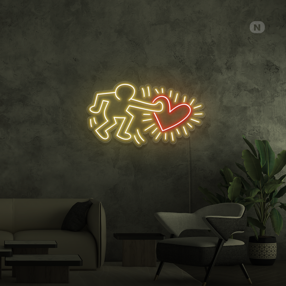 Neon Schild Liebe Kunst senden