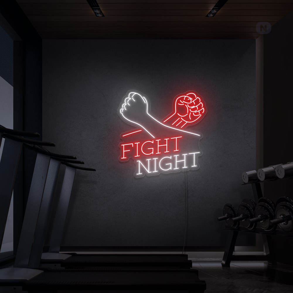 Neon Schild Fight Night