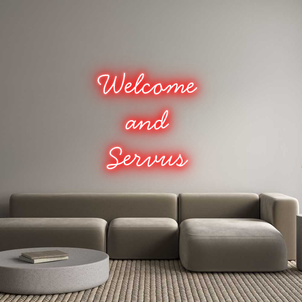 Individuelles Neon: Welcome
and...