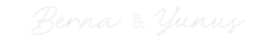 Individuelles Neon: Berna & Yunus