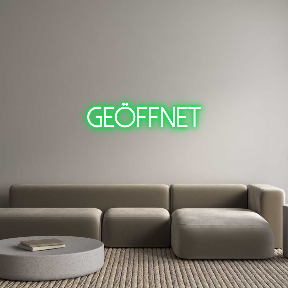 Individuelles Neon: geöffnet