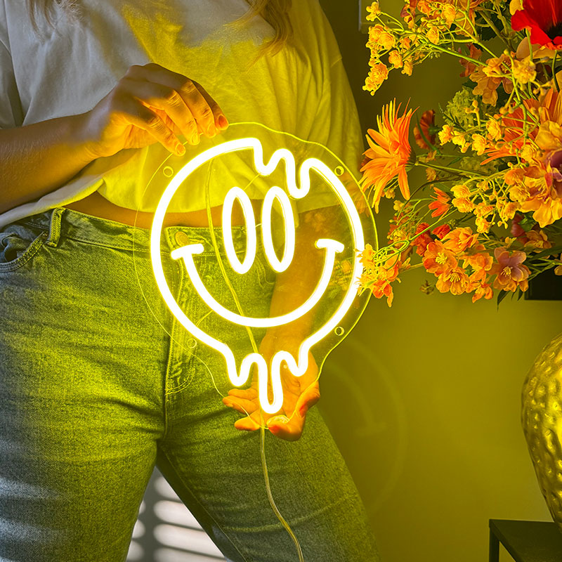 Neon Schild Smiley
