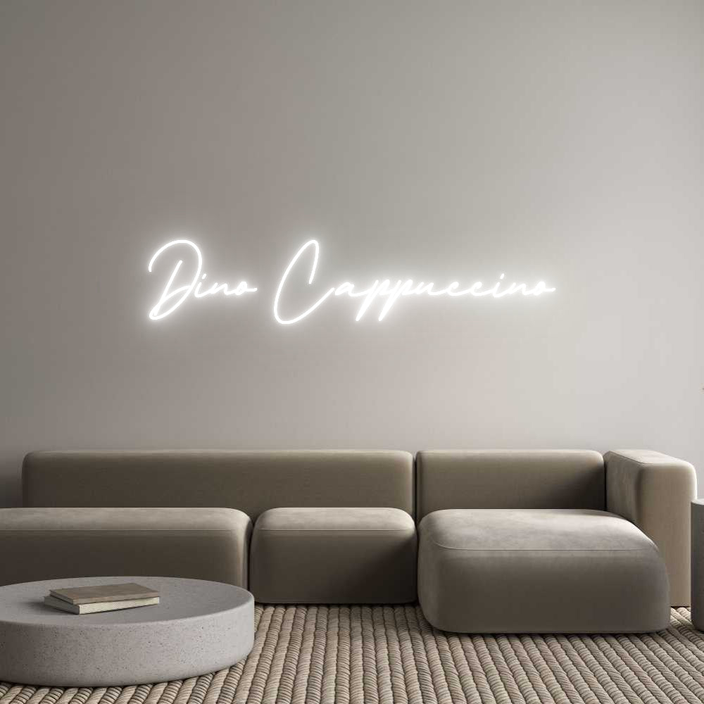 Individuelles Neon: Dino Cappuccino