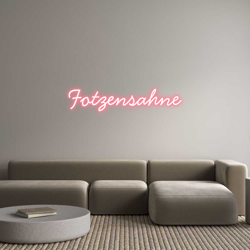 Individuelles Neon: Fotzensahne
