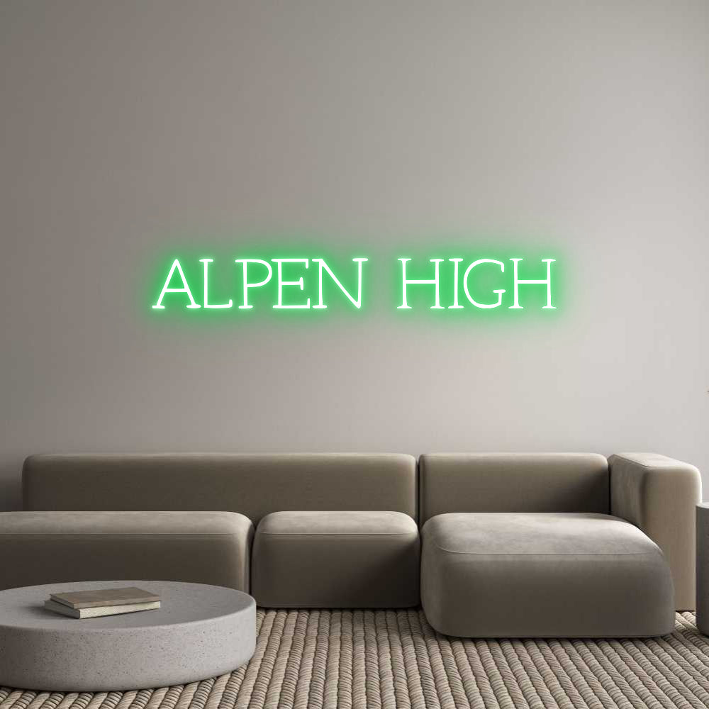 Individuelles Neon: ALPEN HIGH