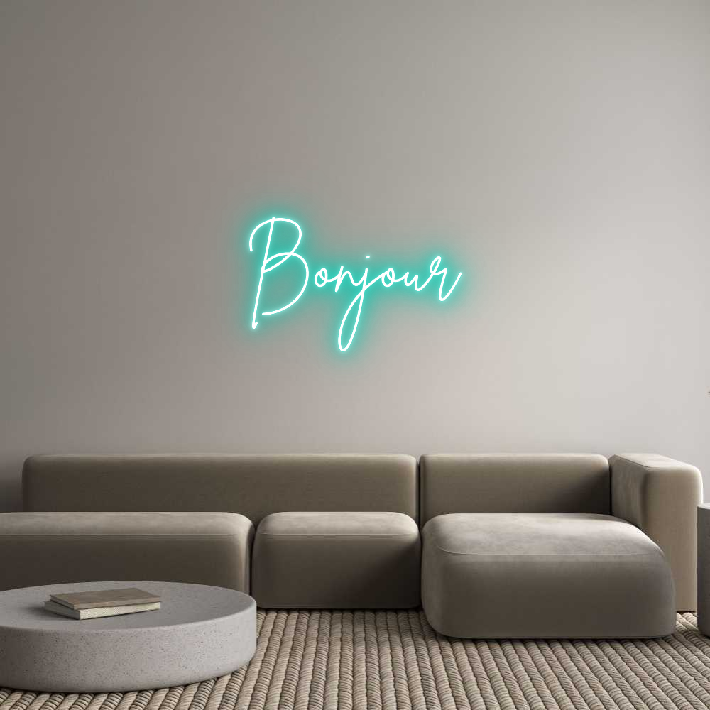 Individuelles Neon: Bonjour