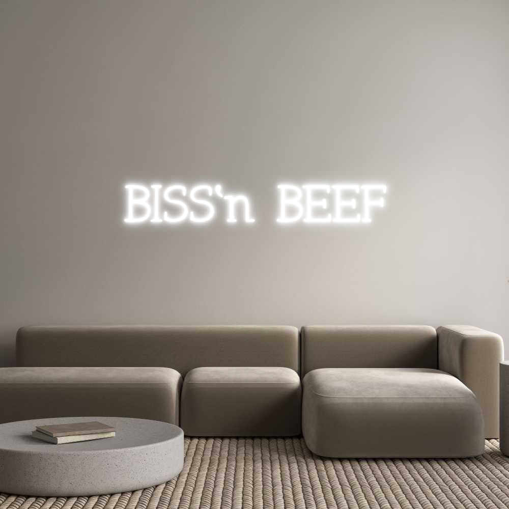 Individuelles Neon: BISS‘n BEEF