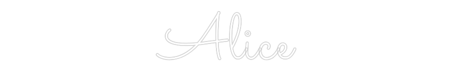 Individuelles Neon: Alice
