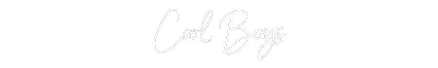 Individuelles Neon: Cool Boys