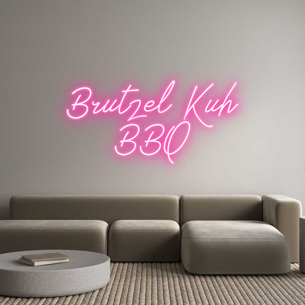Individuelles Neon: Brutzel Kuh
...