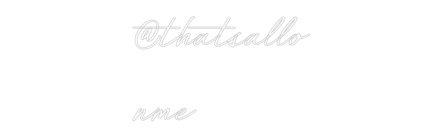 Individuelles Neon: @thatsallo
nme