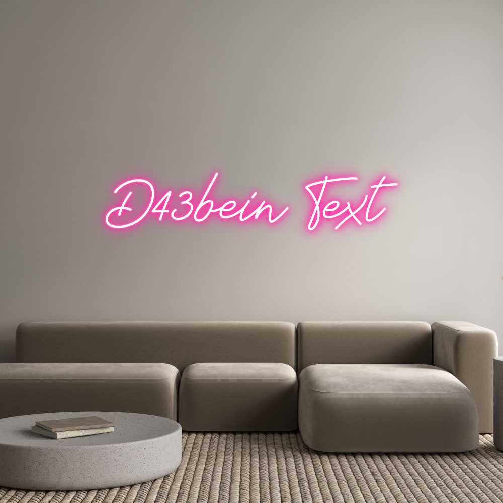 Individuelles Neon: D43bein Text