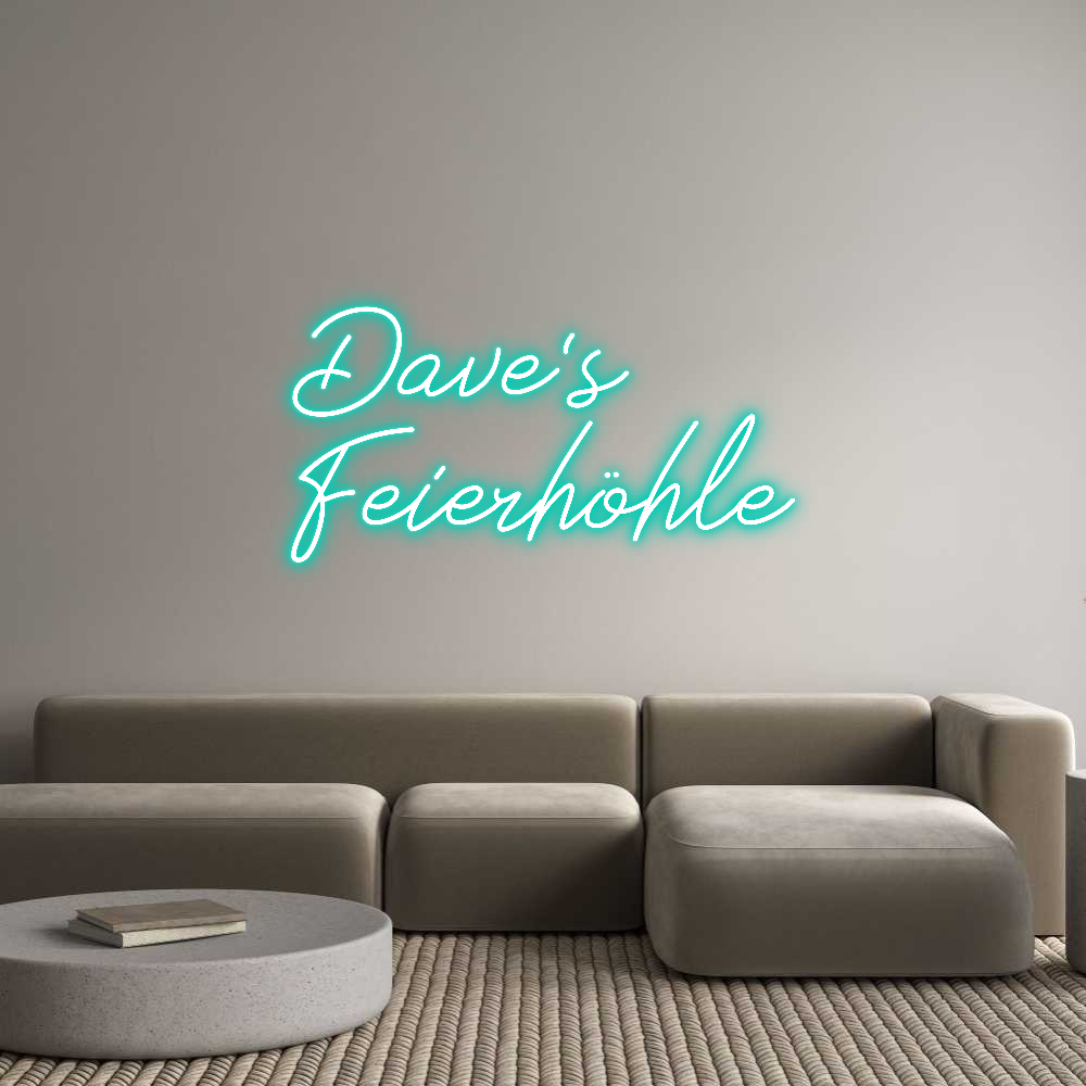 Individuelles Neon: Dave‘s
Feier...