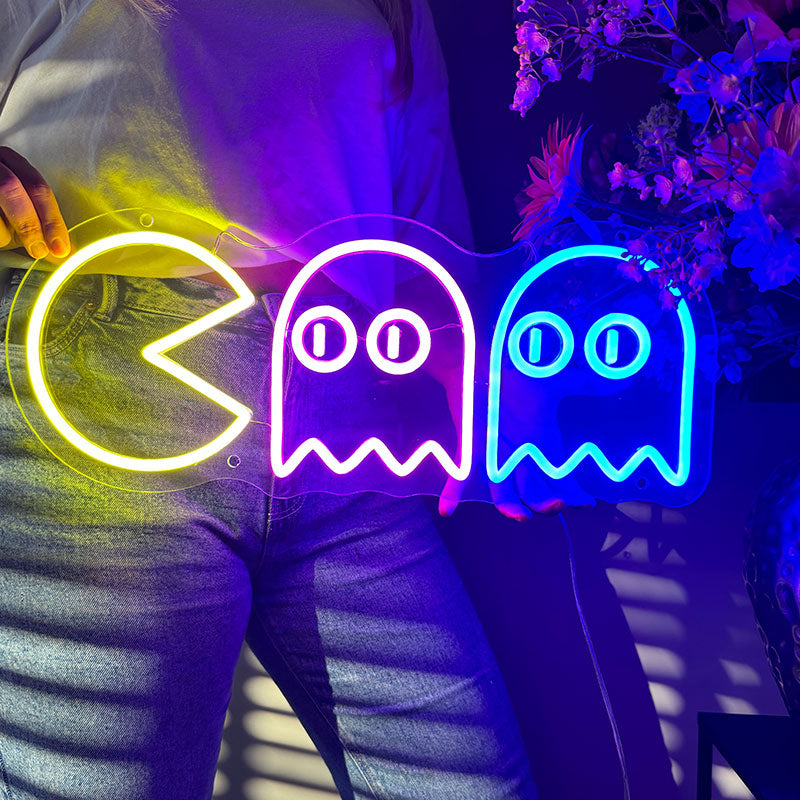 Neon Schild Pac Man