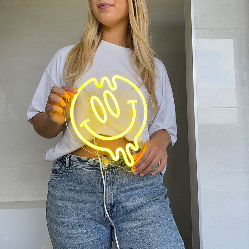 Neon Schild Smiley