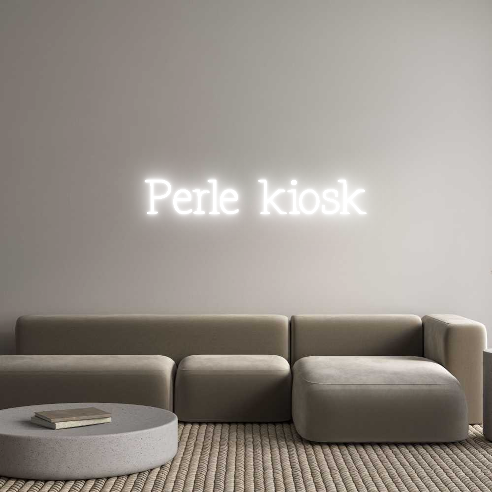 Individuelles Neon: Perle kiosk