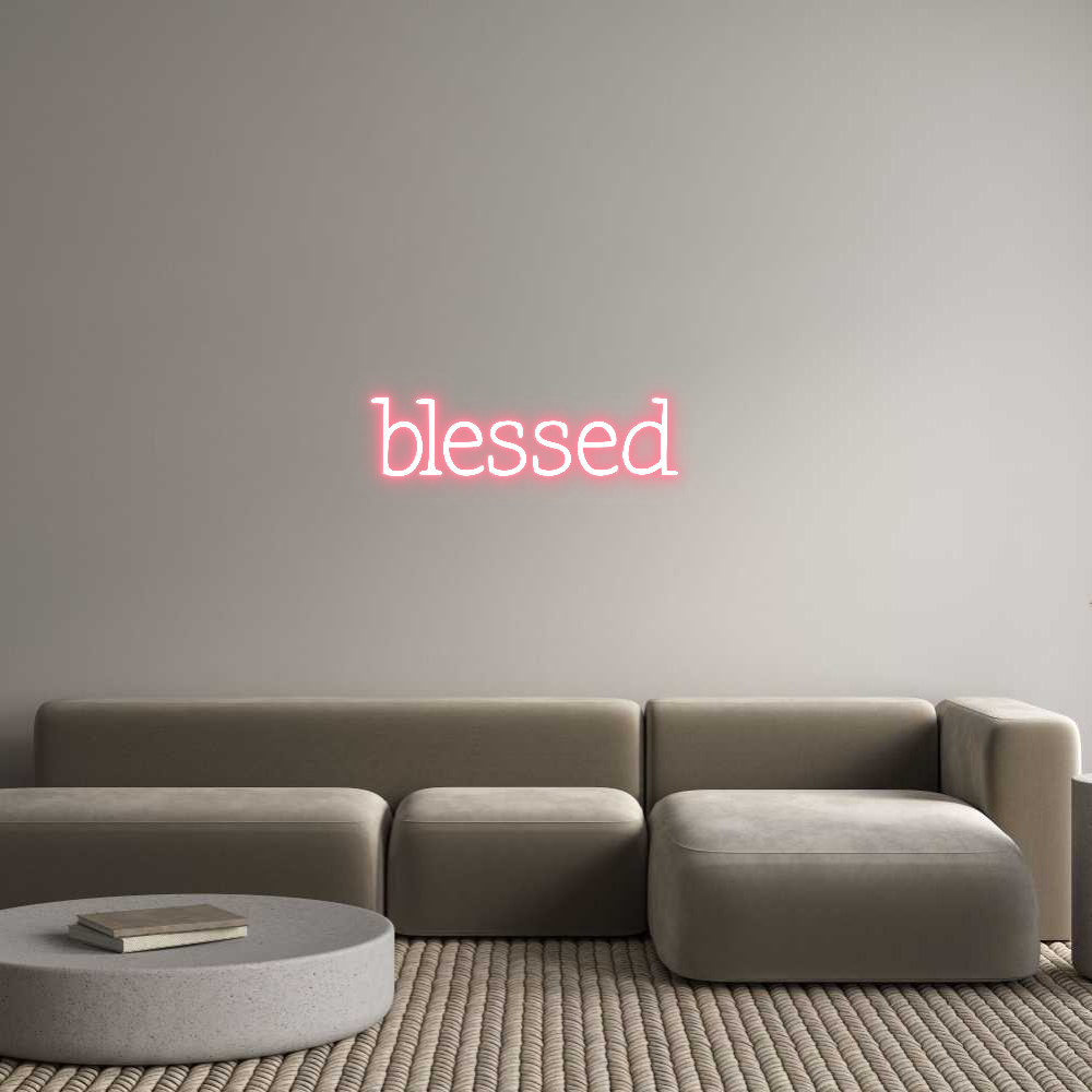 Individuelles Neon: blessed
