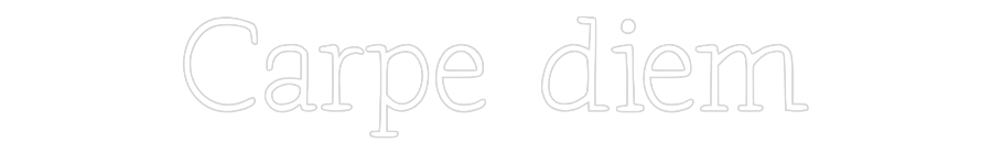 Individuelles Neon: Carpe diem