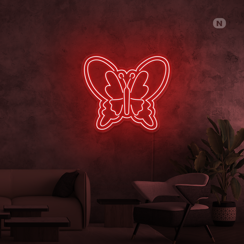 Neon Schild Schmetterling