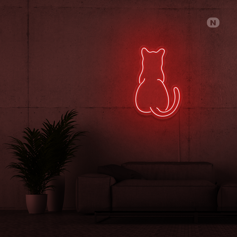 Neon Schild Katze