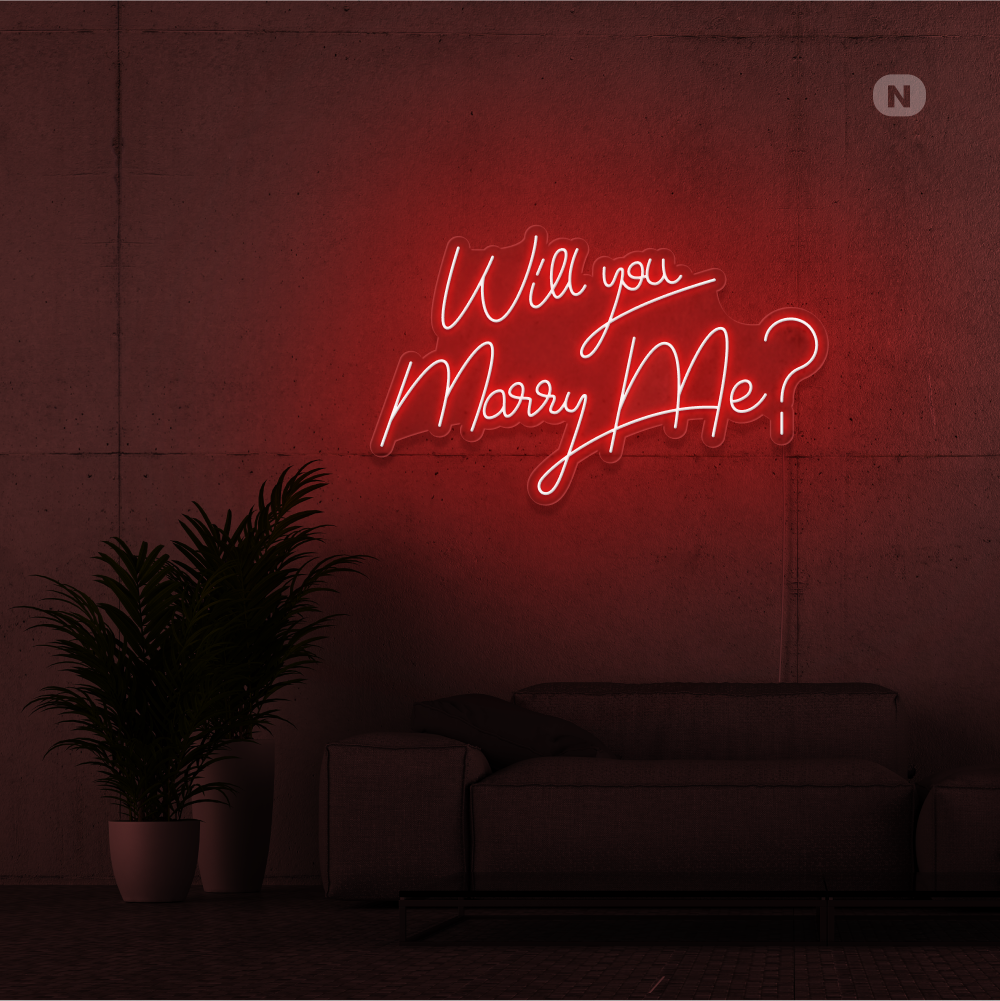 Neon Schild Will You Marry Me