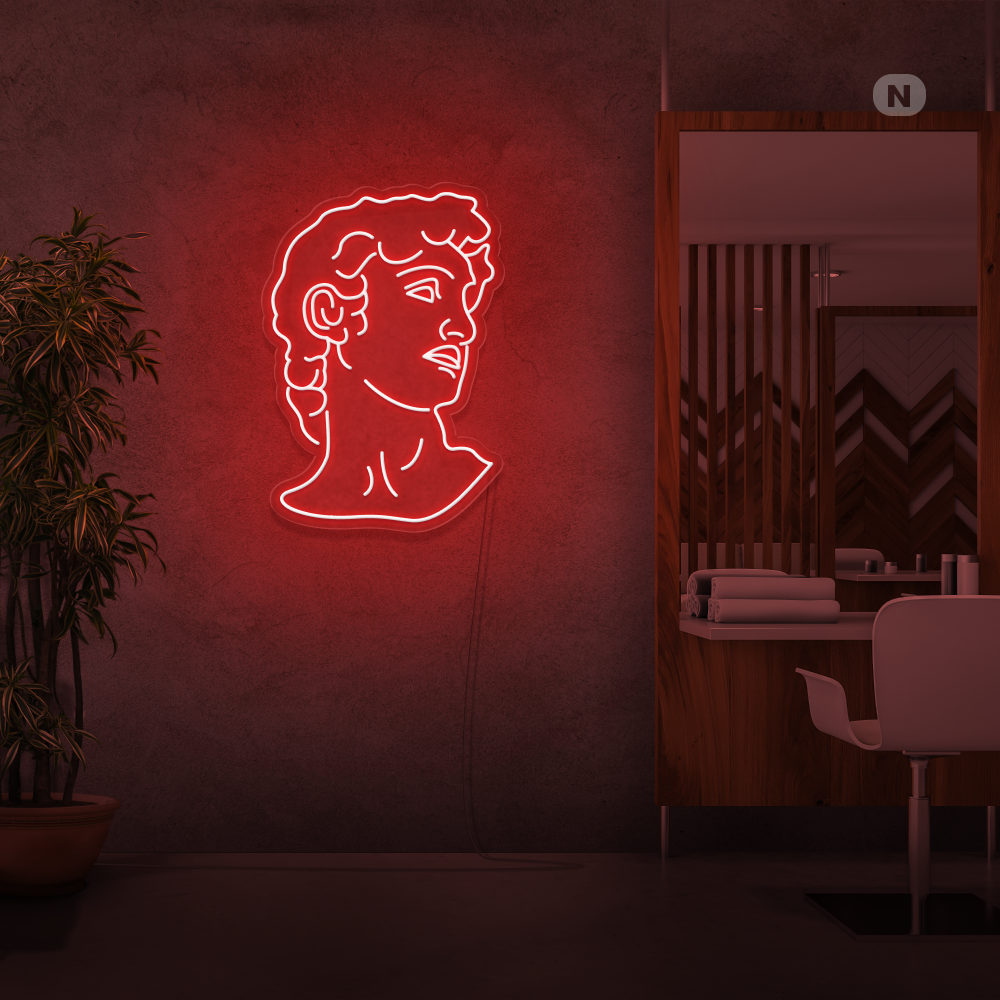 Neon Schild Michelangelos David