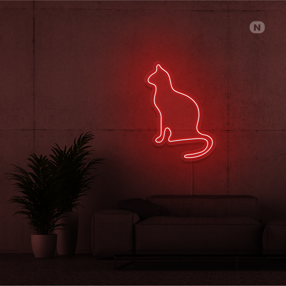 Neon Schild Katze