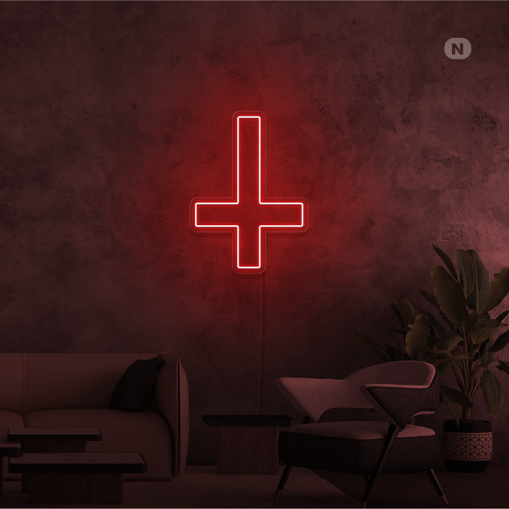 Neon Schild Gekreuzter Stern