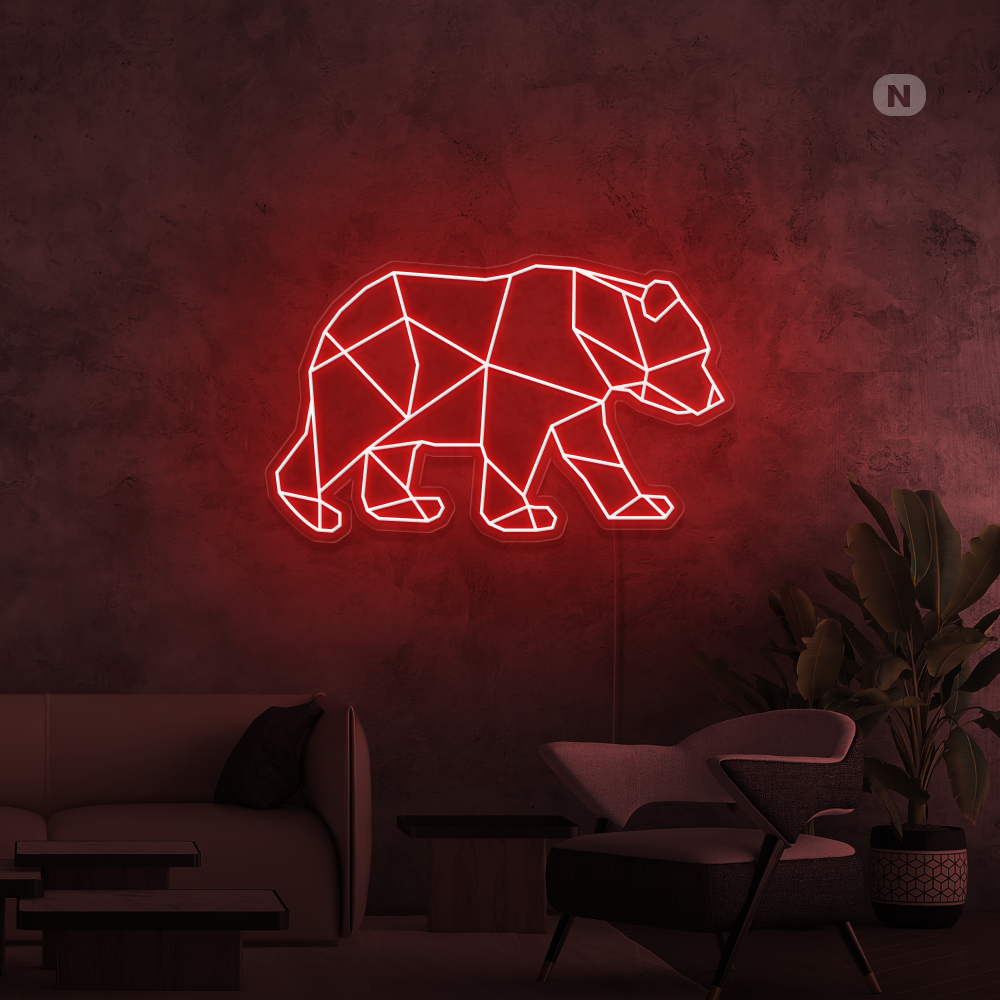 Neon Schild Bär