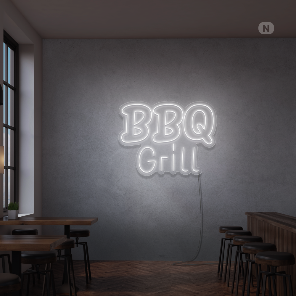 Neon Schild BBQ