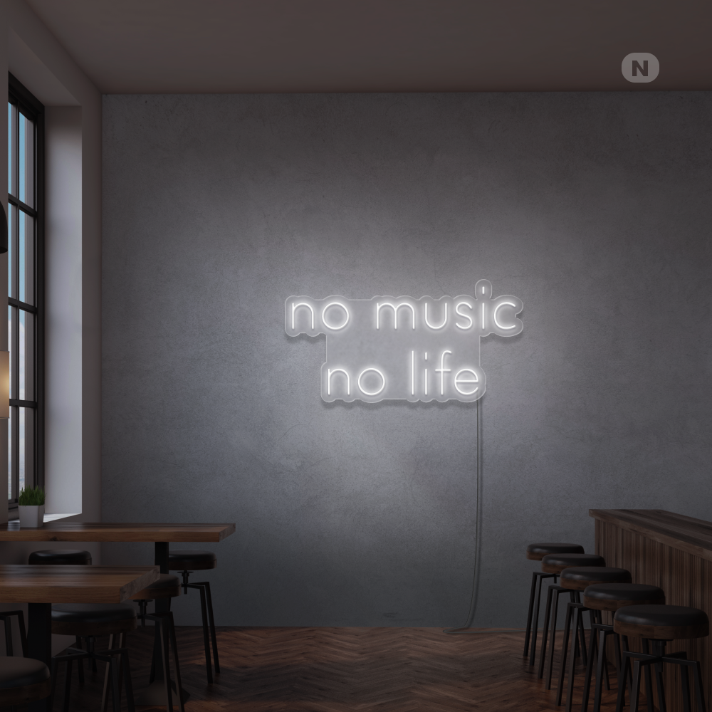 Neon Schild No Music No Life