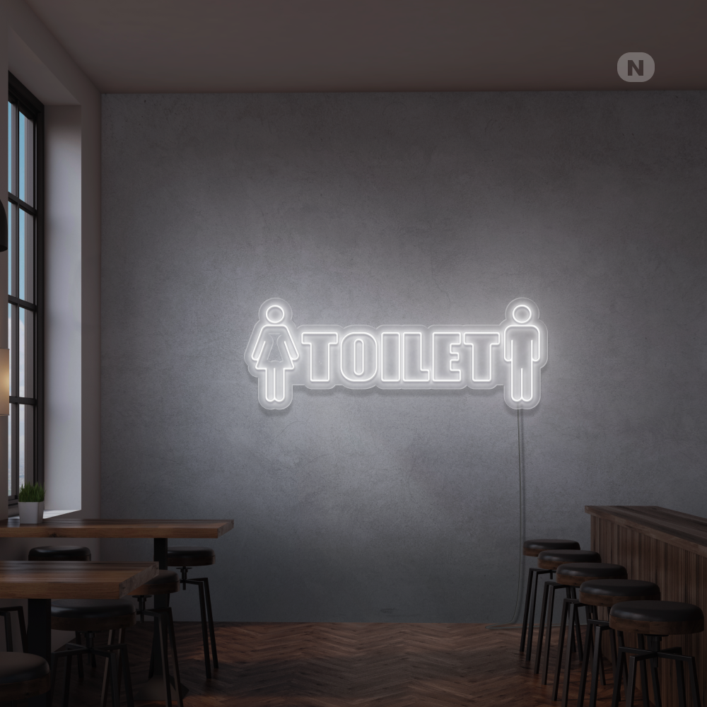 Neon Schild Toilet