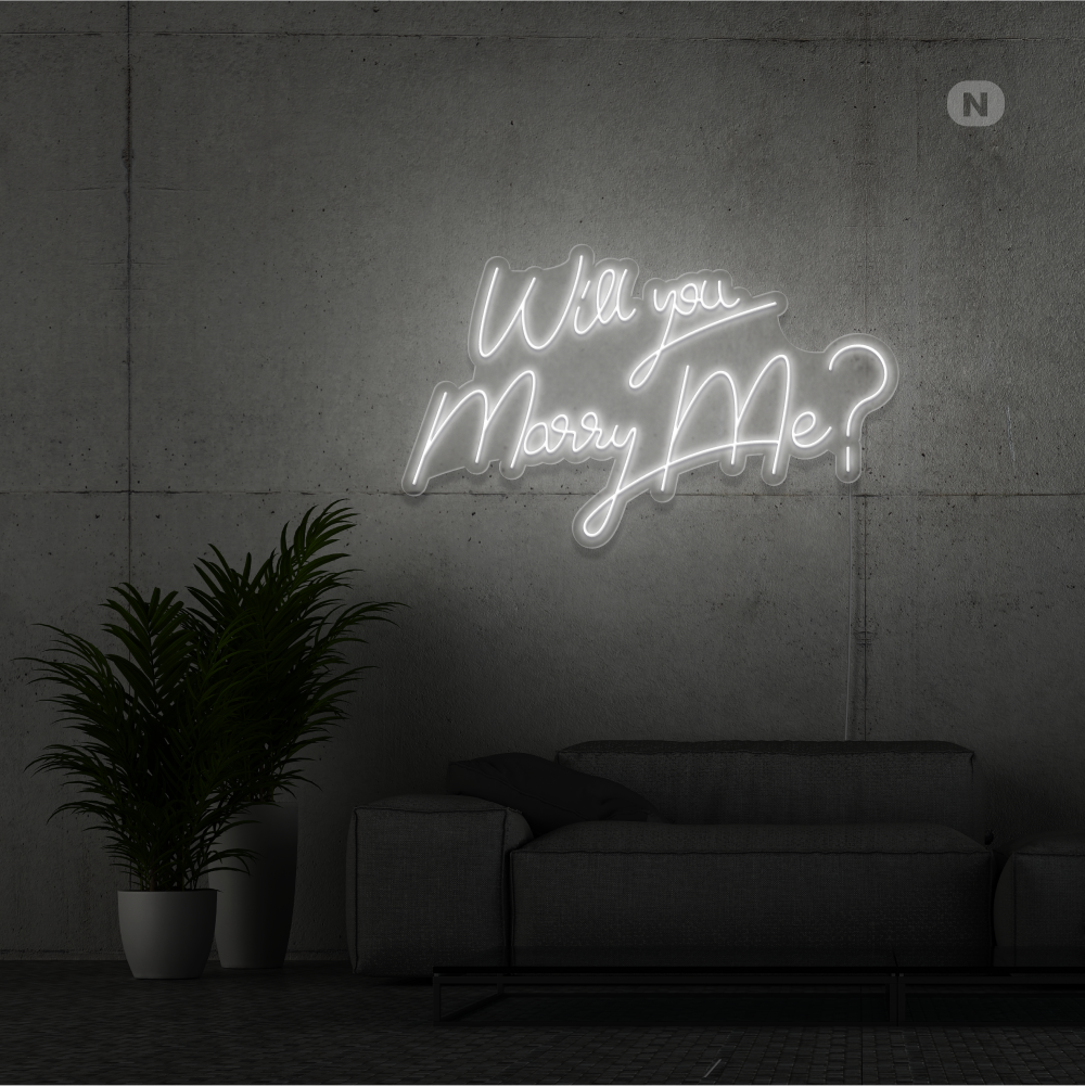 Neon Schild Will You Marry Me