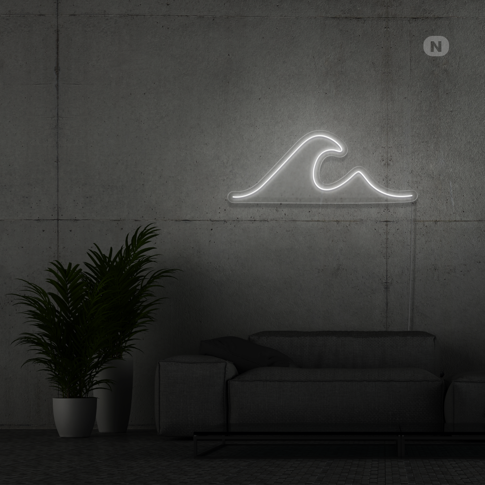 Neon Schild Welle