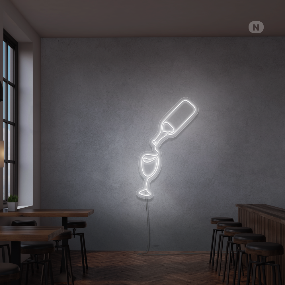 Neon Schild Weinliebhaber