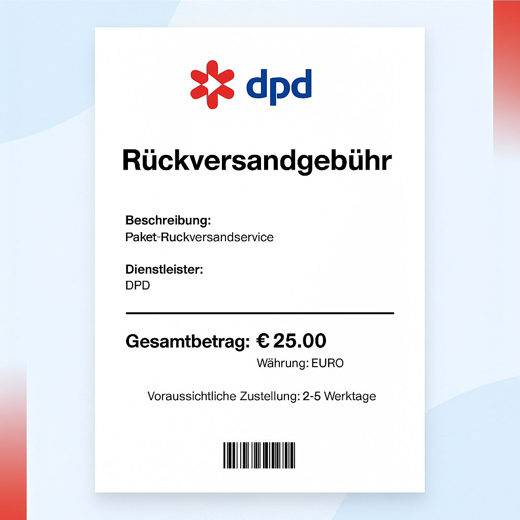 Rückversandgebühr