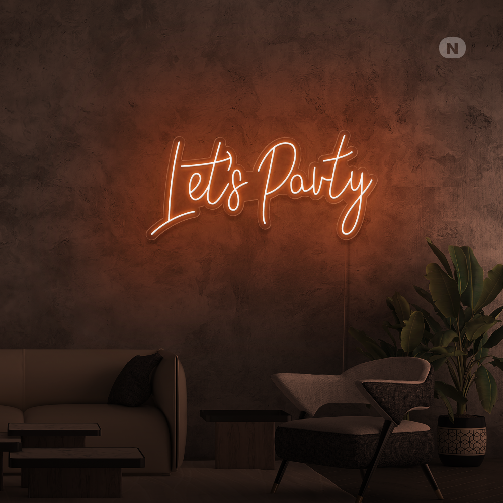 Neon Schild Lets Party