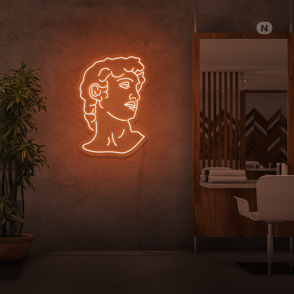 Neon Schild Michelangelos David